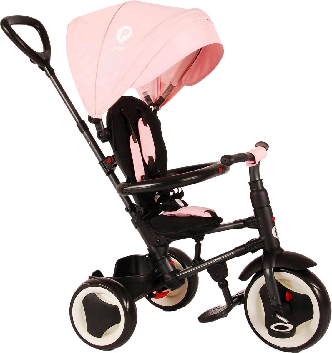 QPlay Driewieler Rito 3 in 1 - Meisjes - Roze - Deluxe