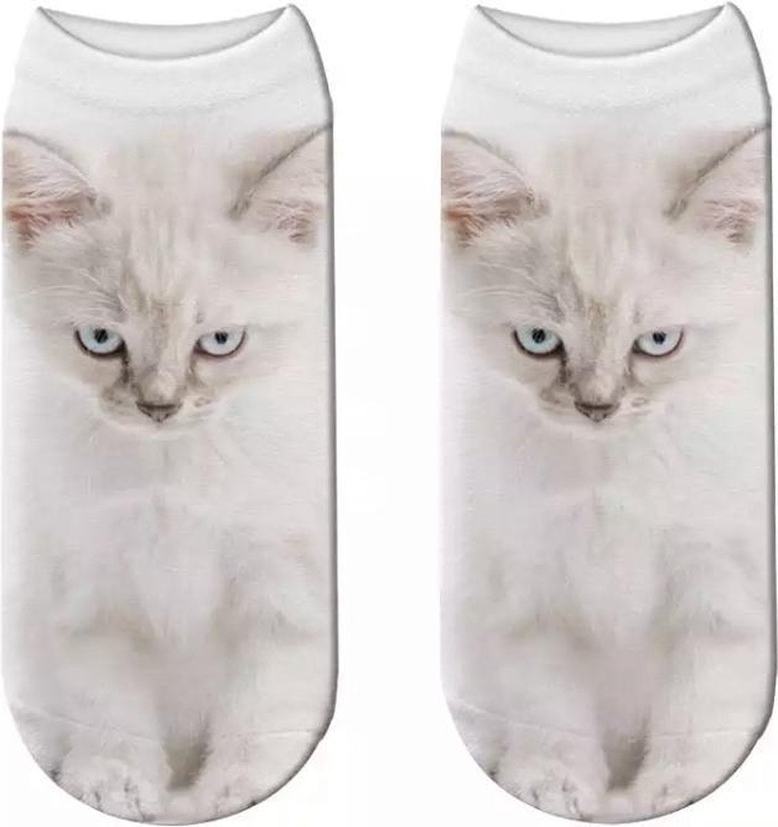 Enkelsokken Kat - kattensokken - fotoprint enkelsokken - Unisex - Maat 36-41