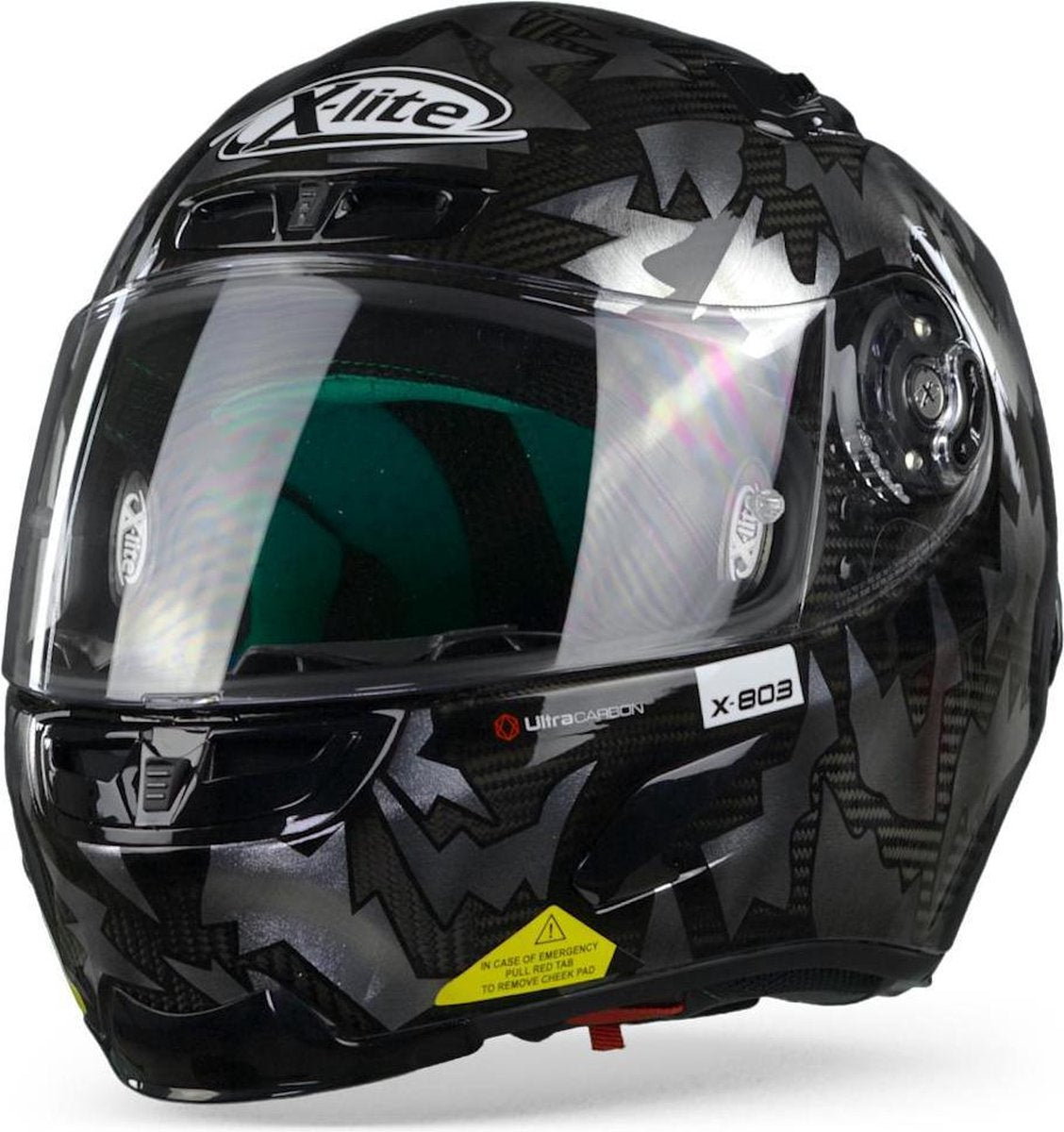 X-Lite X-803 Ultra carbon Imago 63 Carbon Black White  Integraalhelm - Motorhelm - Maat S