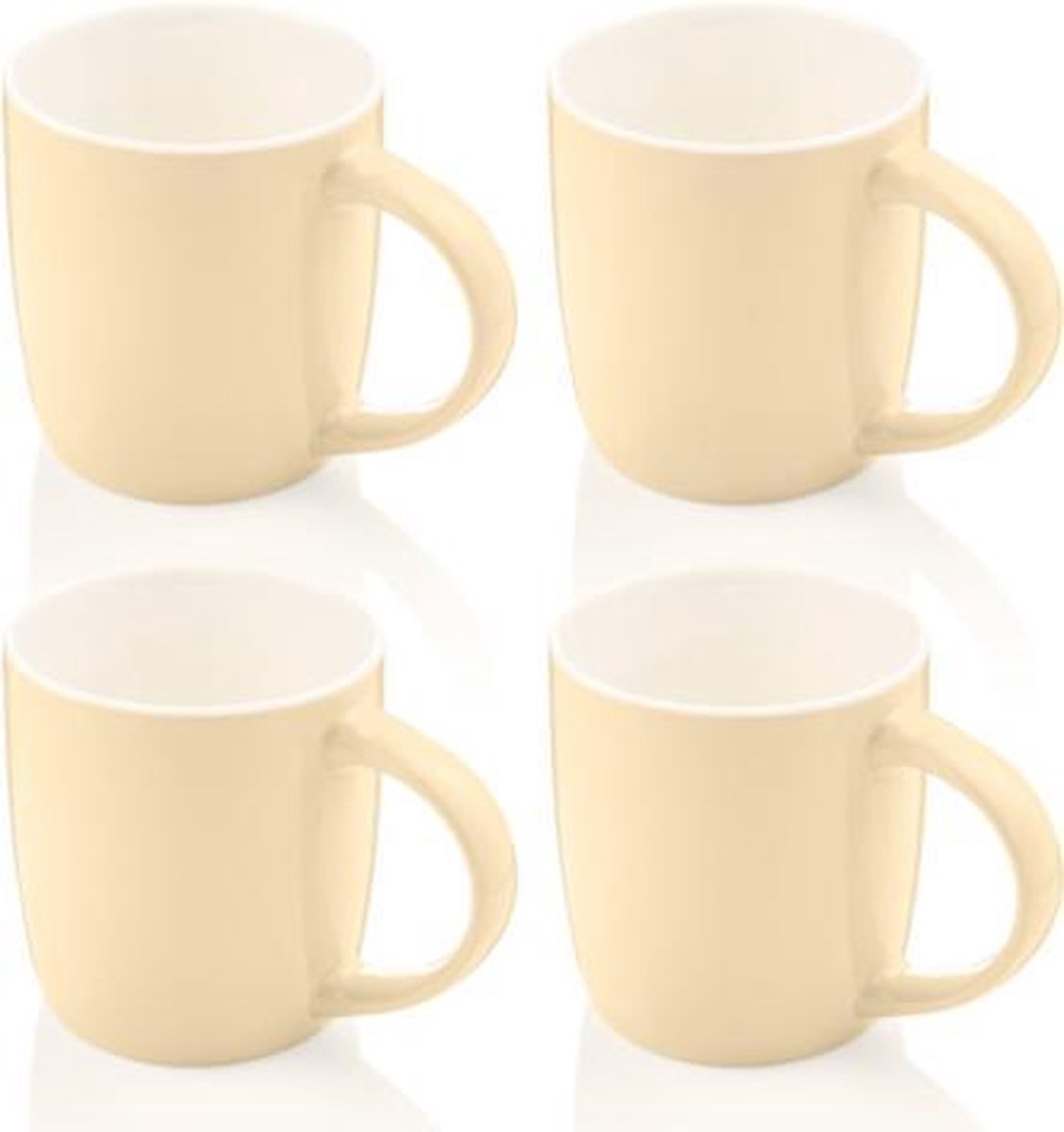 Swan Retro Mokken Set – 4 Stuks – Creme