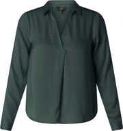 YEST Aleena Blouse - Hunter Green - maat 46