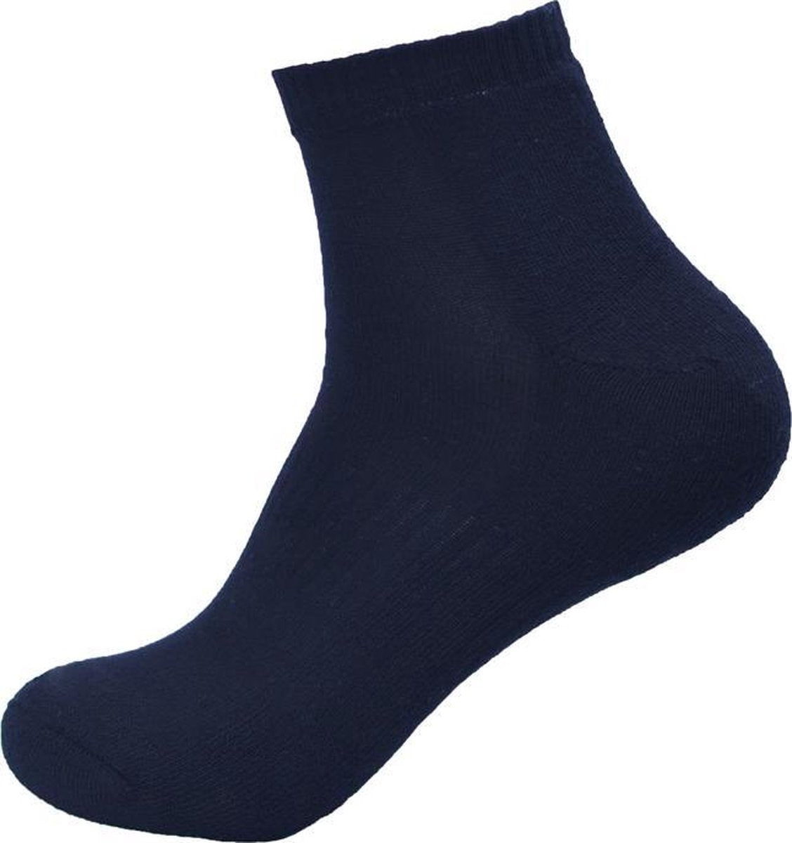 6 paar quarter sneakersokken Unisex badstof zwart 43-45