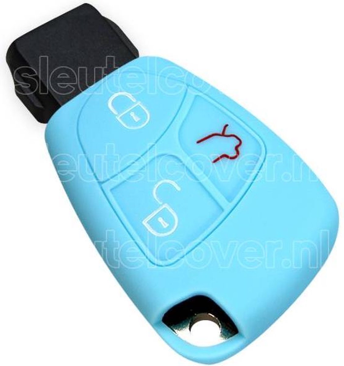 Mercedes SleutelCover - Lichtblauw / Silicone sleutelhoesje / beschermhoesje autosleutel