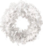 Veren krans wit 30 cm