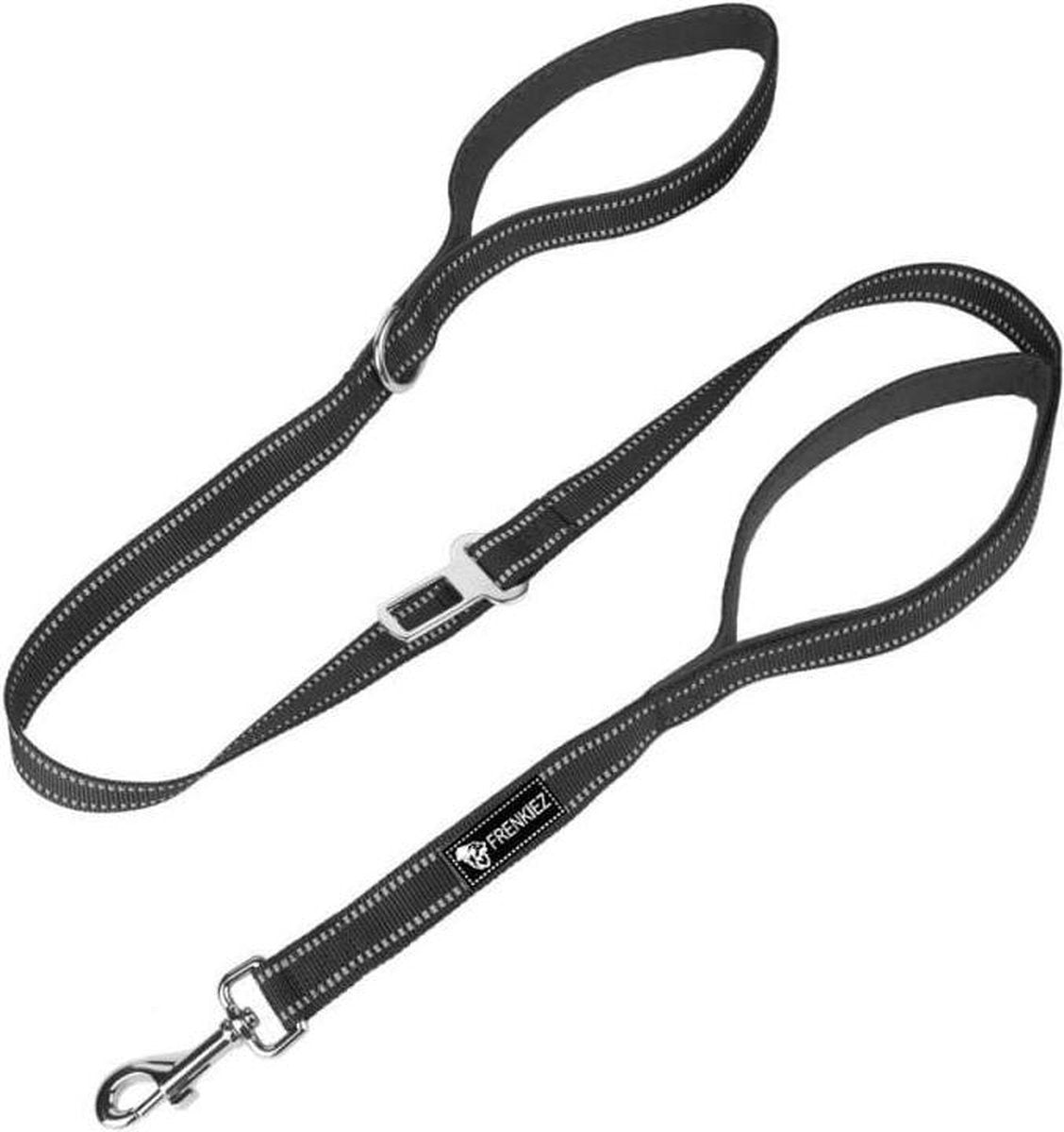 Frenkiez reflective dog leash black