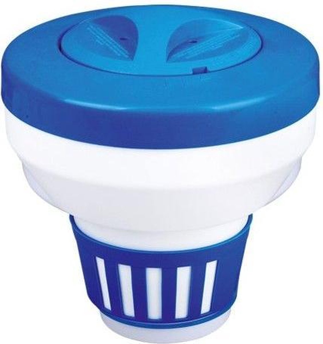 Zwembad chloordispencer chloordrijver blauw voor kleine en grote tabletten