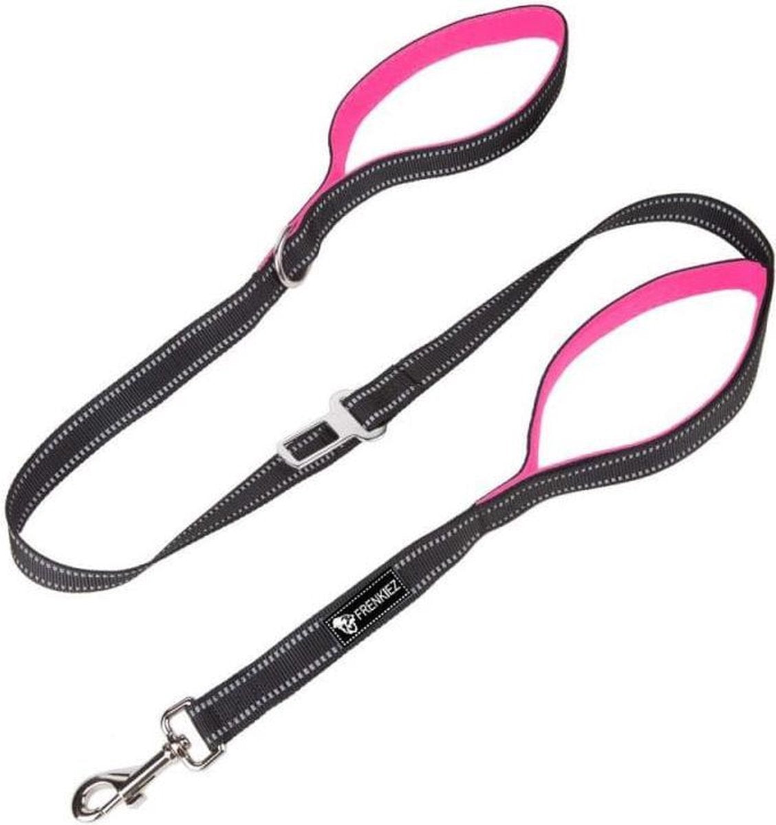 Frenkiez reflective dog leash pink