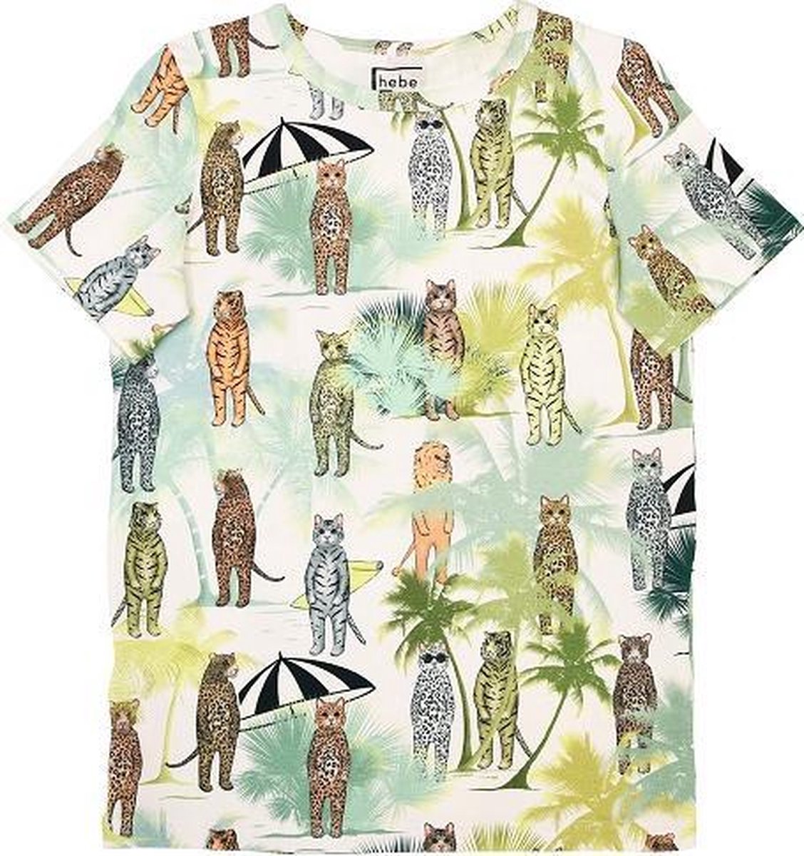 HEBE - jongens t-shirt - dierenprint - Maat 74/80
