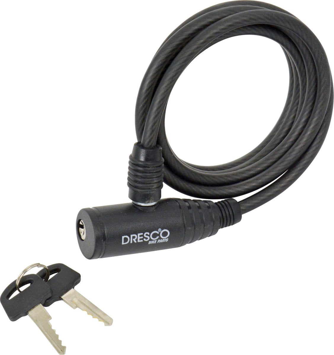 Dresco - Spiraalslot - 150cm - Rond 6mm - Matzwart