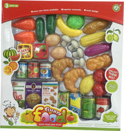 Speelgoedeten Groenten en Fruit - Voedingswaren Set - 33x38 cm