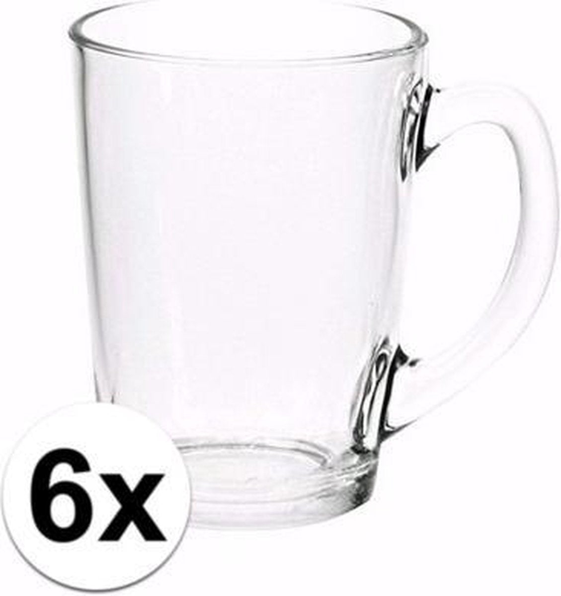 Theeglazen/bekers basic 6 stuks 320 ml - glazen theebekers