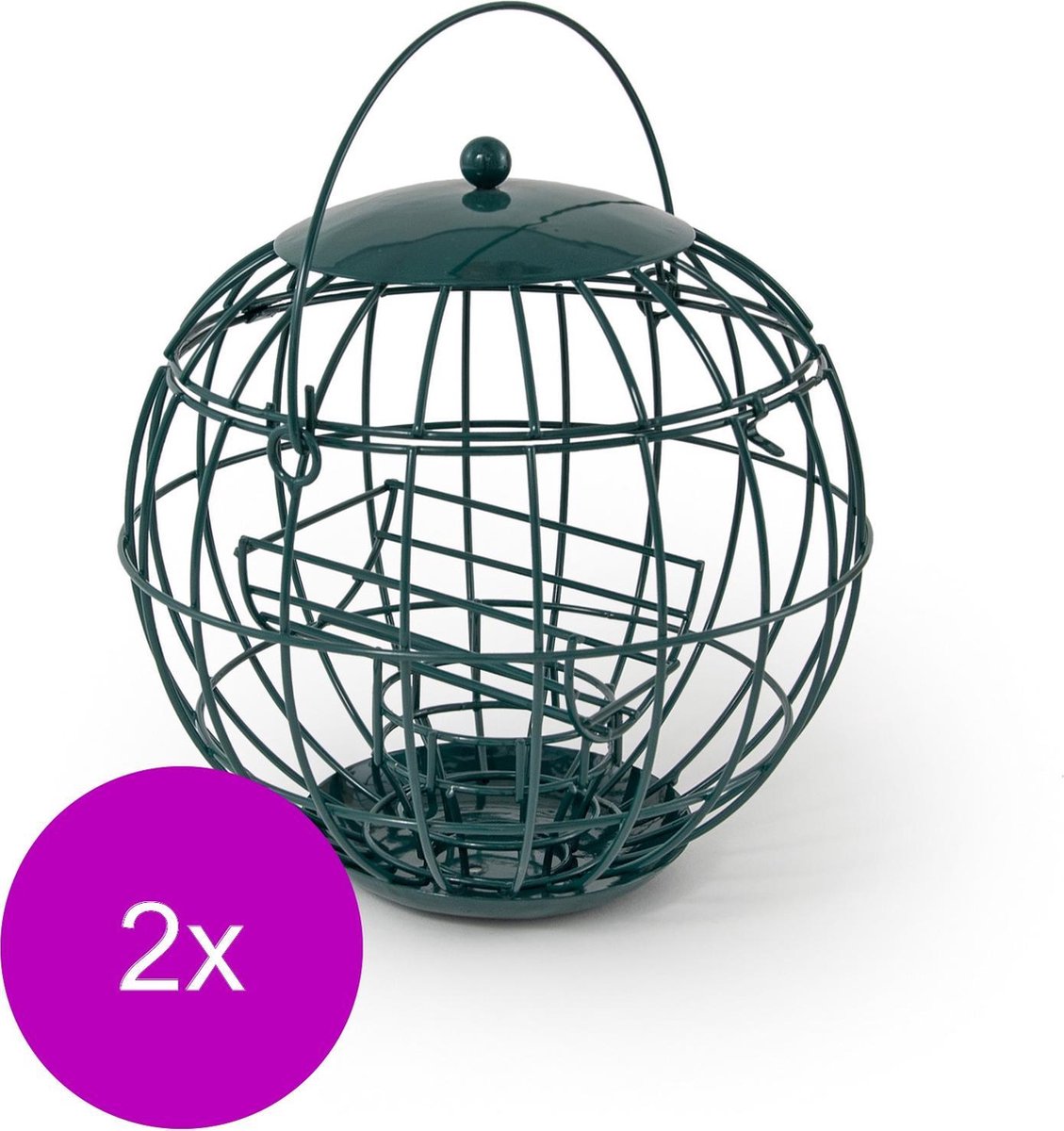 Wildbird Pindakaaspothouder London - Voersilo - 2 x 22x22x21 cm Groen