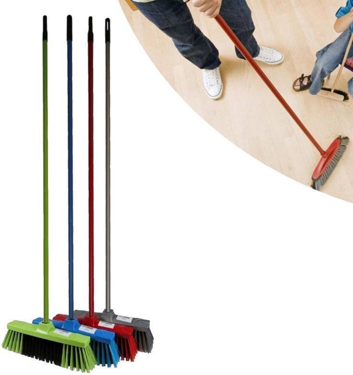 Bellson Kamerveger / Bezem Zacht Met Steel 130 cm
