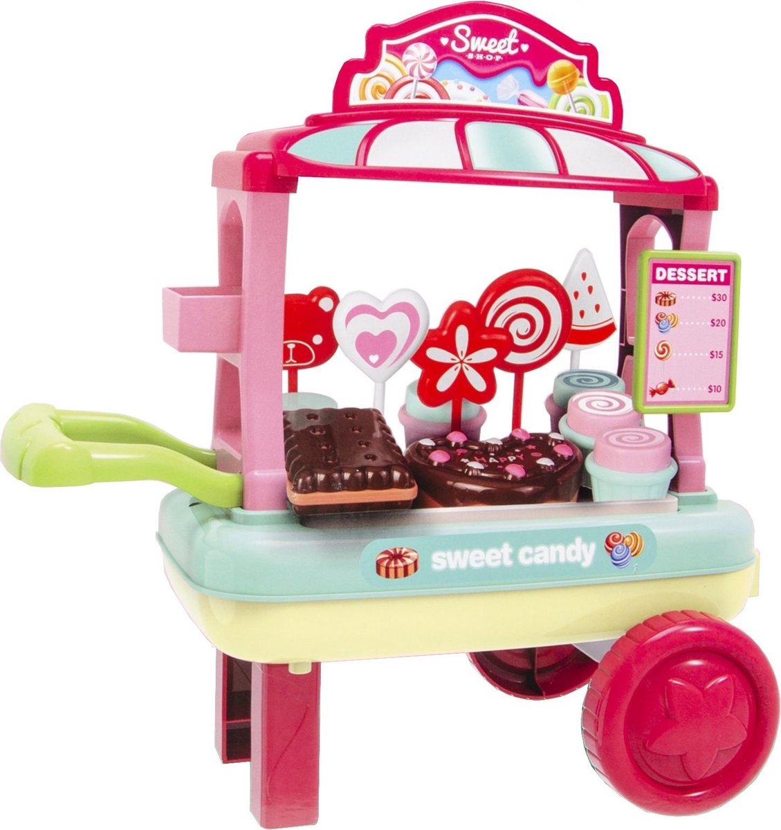 Chaofeng Toys Cupcakewagen 30 x 20 x 35 cm 13-delig