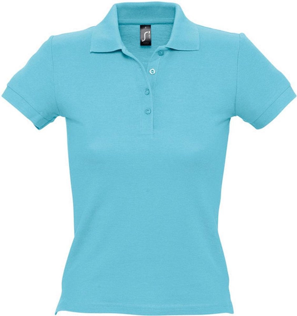 SOLS Vrouwen/dames Mensen Pique Korte Mouw Katoenen Poloshirt (Blauw Atol)