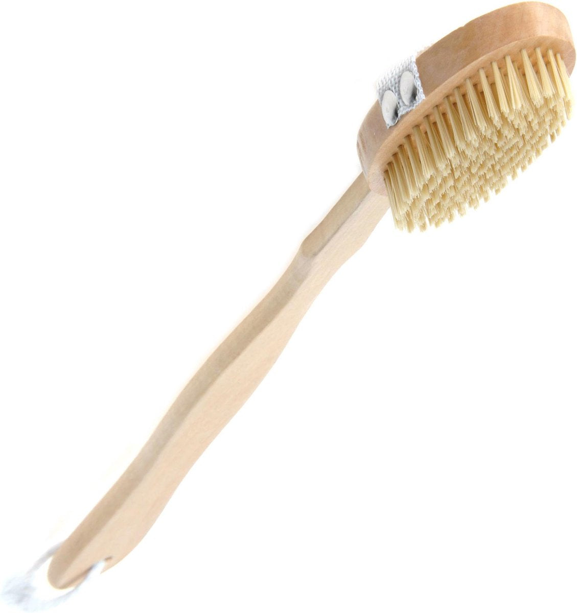 1x Bad/douche scrub borstels van hout 43 cm - Badkameraccessoires - Bad/douche benodigdheden - Badborstels/Doucheborstels