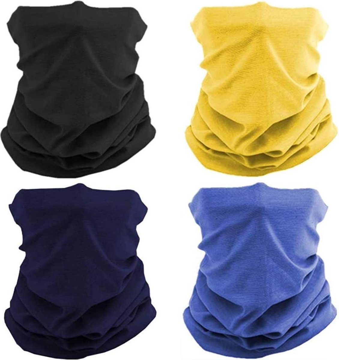 Su.B.dgn 4  Stuks Multifunctioneel Polyester Col Colsjaal - Bivakmuts Balaclava Bandana  Ideaal voor  Sport  Fietsen Motor  - Unisex -Veelkleurig