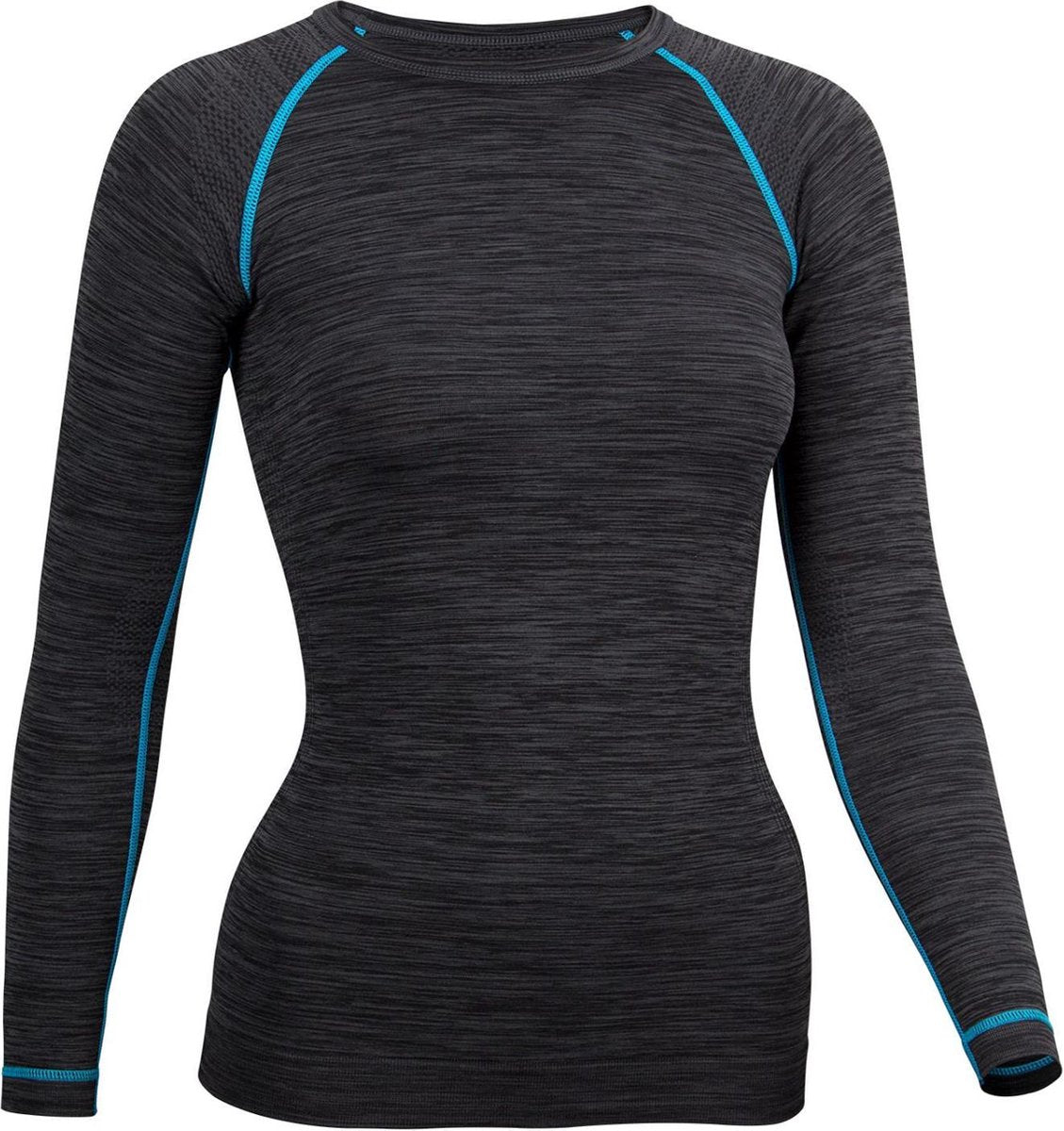 Avento Thermoshirt Superior - Vrouwen - Zwart/Aqua - Maat 36