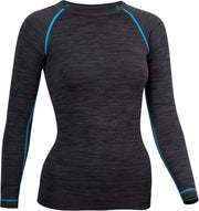 Avento Thermoshirt Superior - Vrouwen - Zwart/Aqua - Maat 36