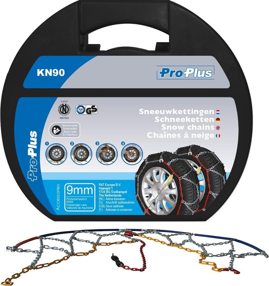 ProPlus Sneeuwkettingen set - 9mm KN90