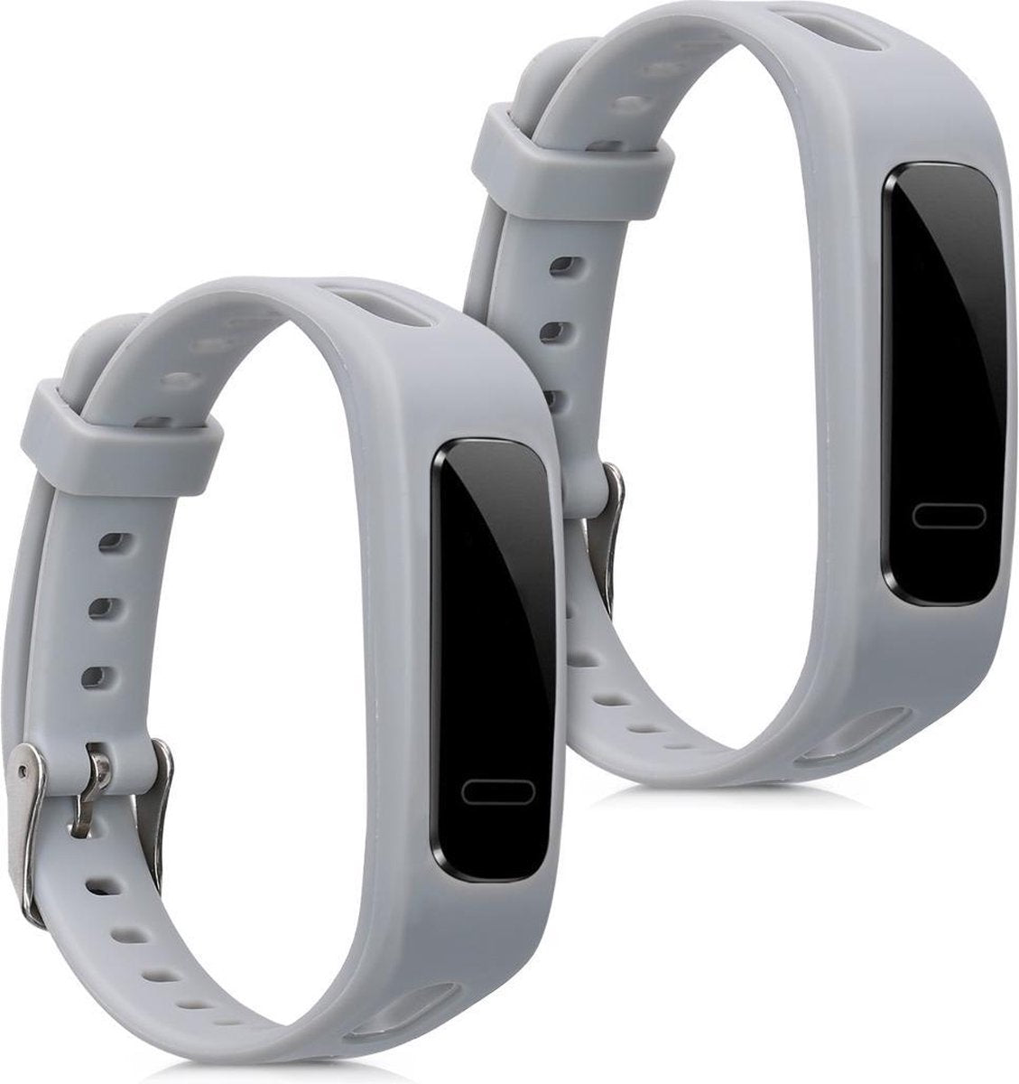 kwmobile 2x horlogeband voor Honor Band 3e - siliconen band voor fitnesstracker - grijs