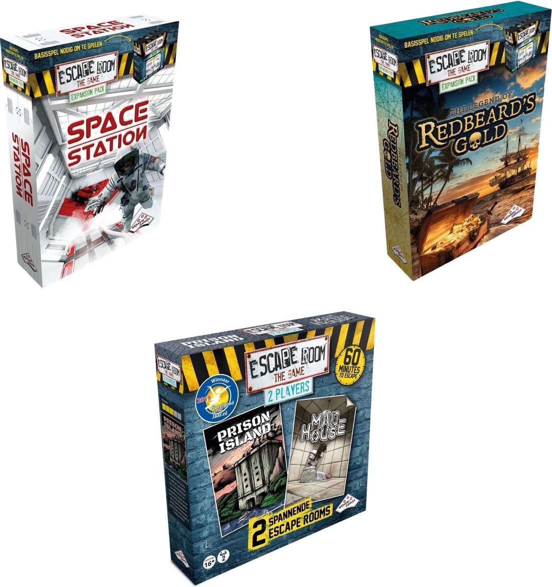 Escape Room Uitbreidingsbundel - 3 Stuks - Space Station & Mad House & Redbeard's Gold