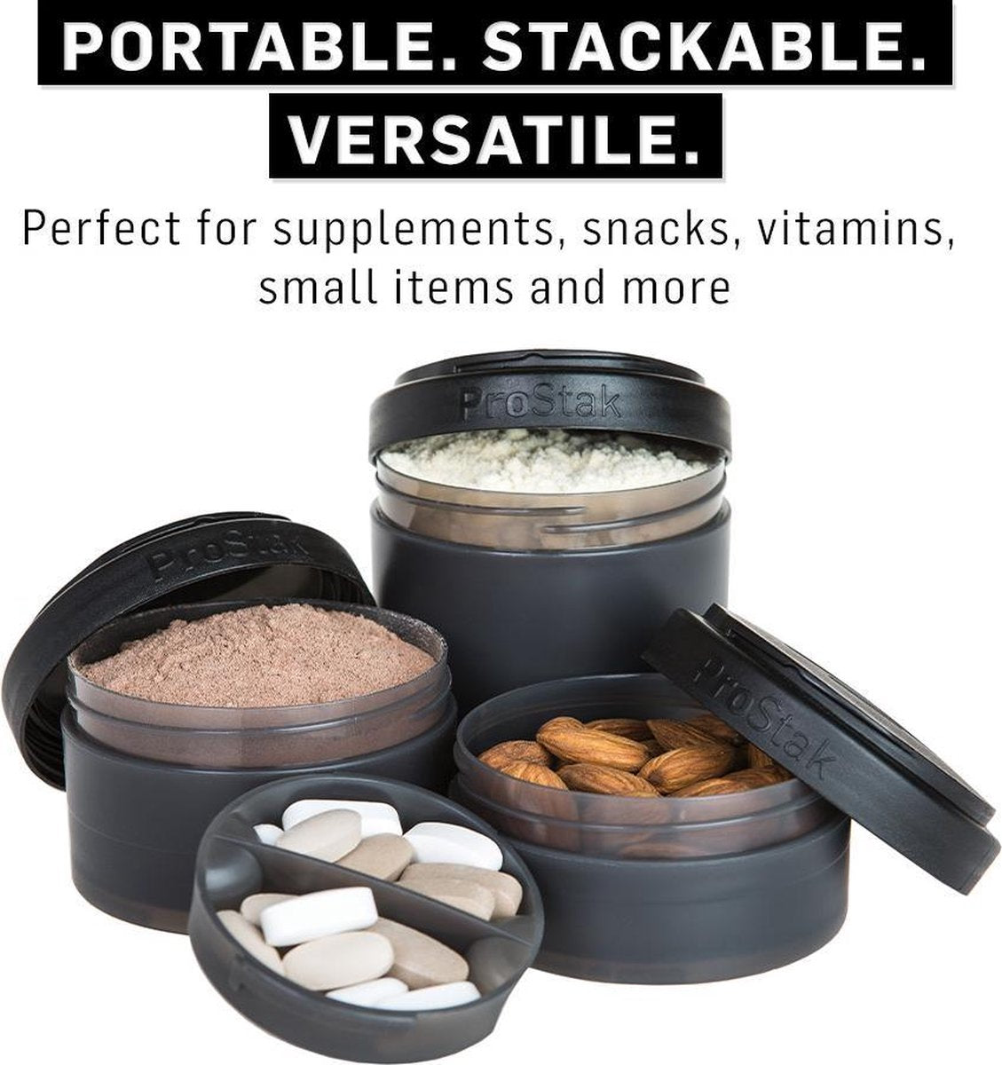 BlenderBottle ProStak - Uitbreidingspakket - 650ml - Fullcolor Pebble Grey