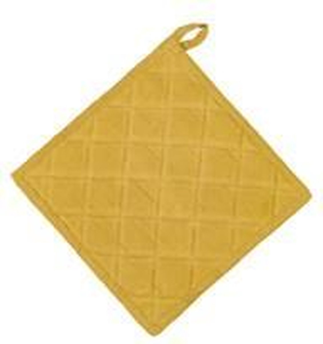 Pannenlap GISELA - Mosterdgeel - Katoen - 21 x 21 cm - Set van 2