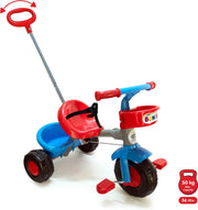 Akar Toys - Bonibike - 3 Wieler Met Duwstang / 3 Wieler / Driewieler Met Duwstang / Driewieler / Loopfiets - Rood