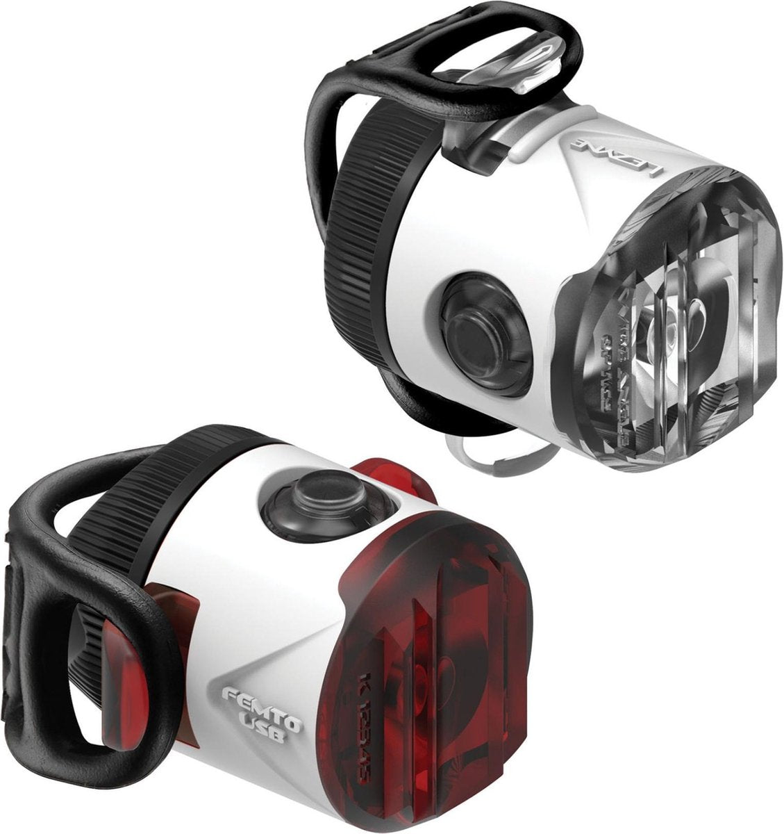 Lezyne Femto USB Drive Pair 15F/5R Verlichtingsset - 15 Lumen - Wit
