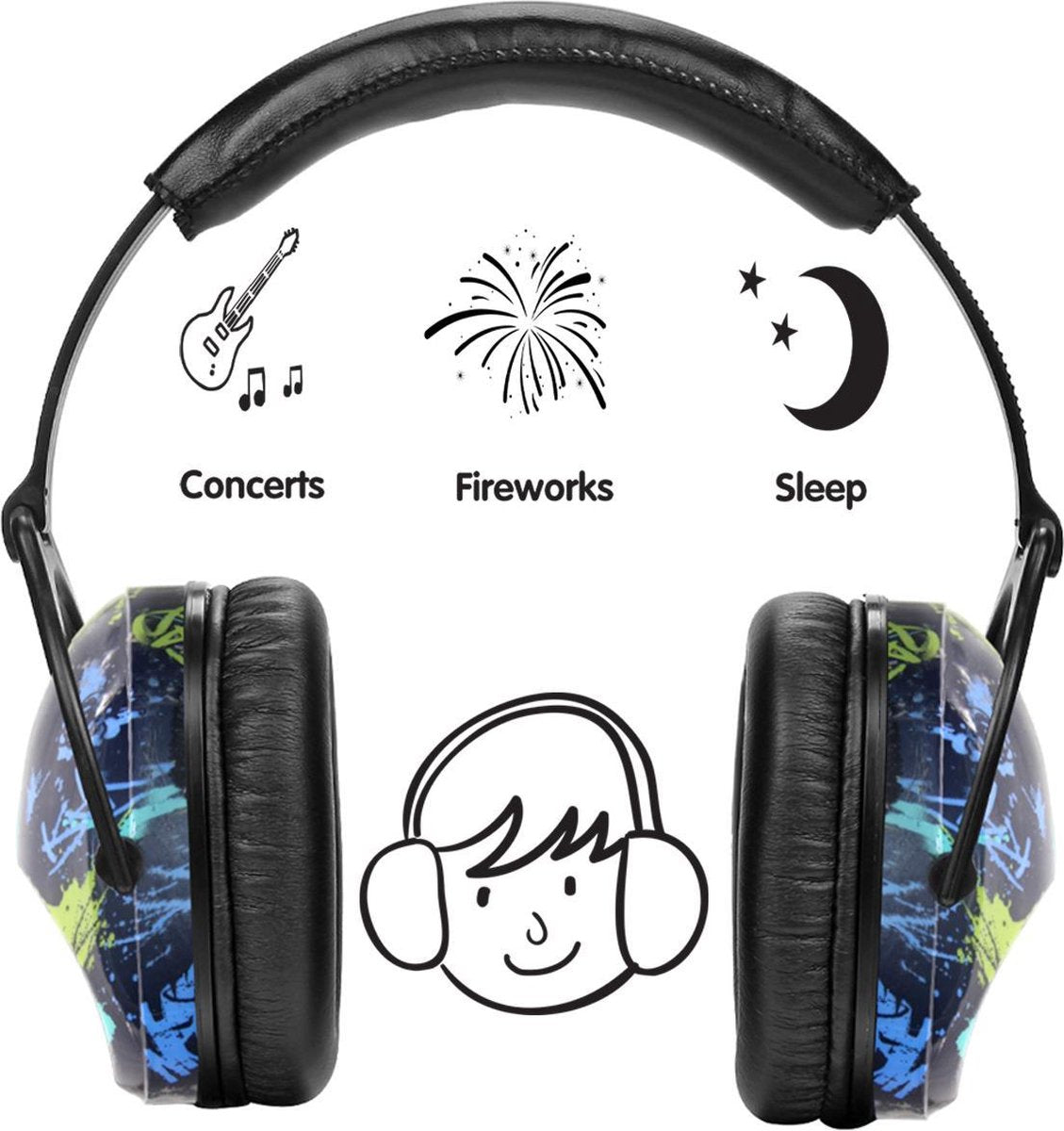 IMPAQT Gehoorbeschermer voor kinderen - Gehoorbescherming - oorkappen - Deepsea Blue