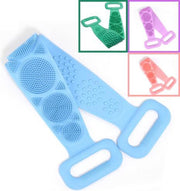 Rug schrubber - Doucheborstel - Lange Lichaamsborstel - Dubbelzijdig design - Rugborstel - Silicone - Krabber - Douche - Bad - Massage borstel - Bath towel - Back scrubber - Blauw