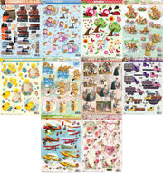 10x 3DA4 Knipvellen - Voor elk wat wils - Maak prachtig kaarten en fotoalbums
