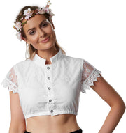 dressforfun - Dirndlblouse Vroni S  - verkleedkleding kostuum halloween verkleden feestkleding carnavalskleding carnaval feestkledij partykleding - 303095