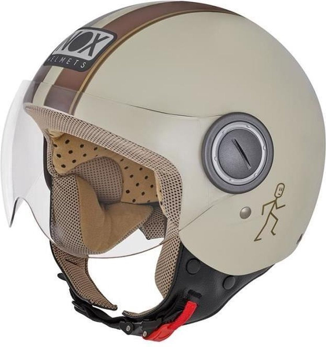 Nox N210 Jethelm - Motorhelm - Mat Bruin - Maat XL