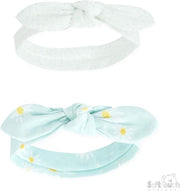 Soft Touch Haarbandjes Daisy Meisjes Katoen Blauw 2 Stuks