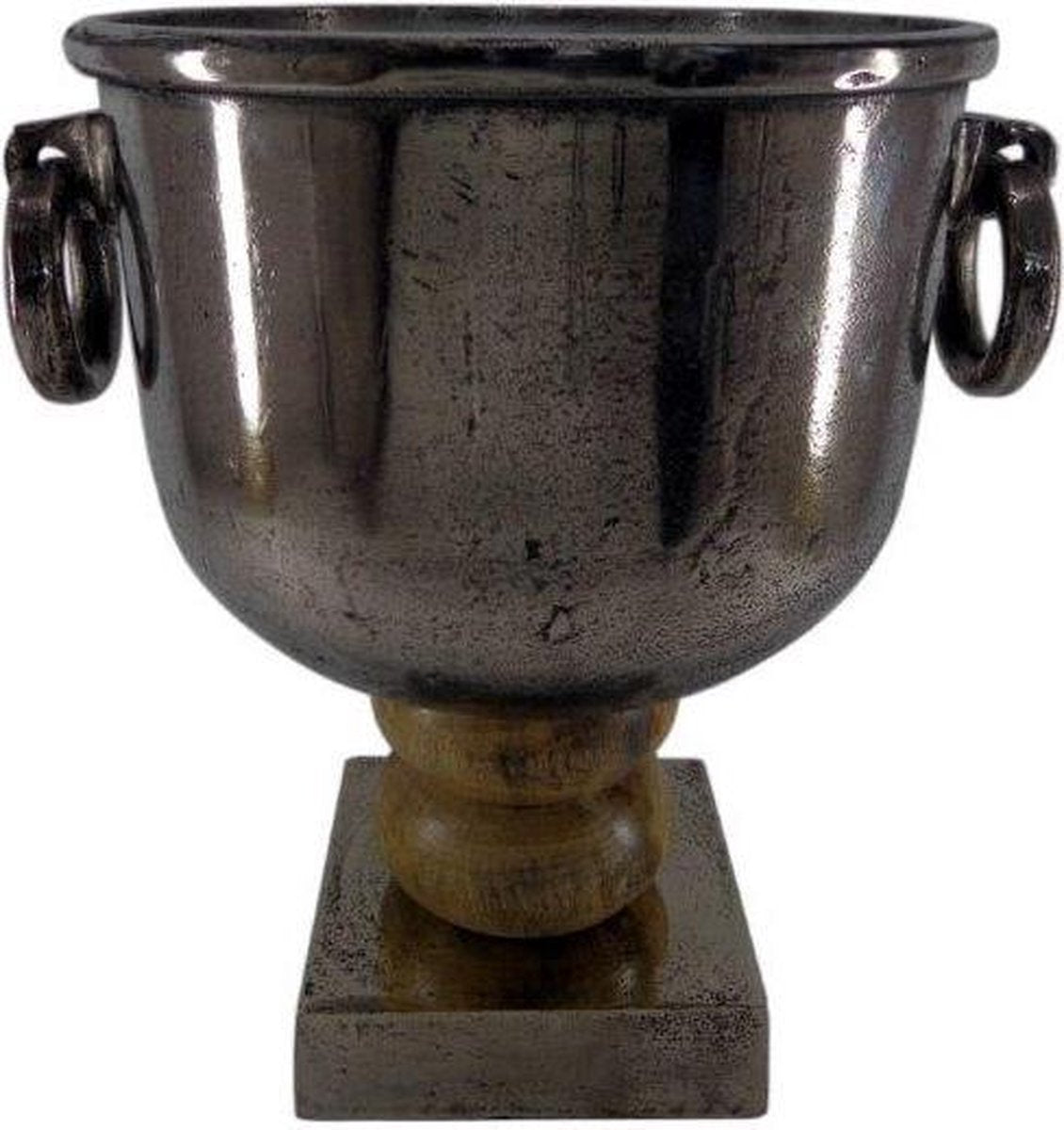 Deco4yourhome - Wijnkoeler - Natural Wood/Old Metal