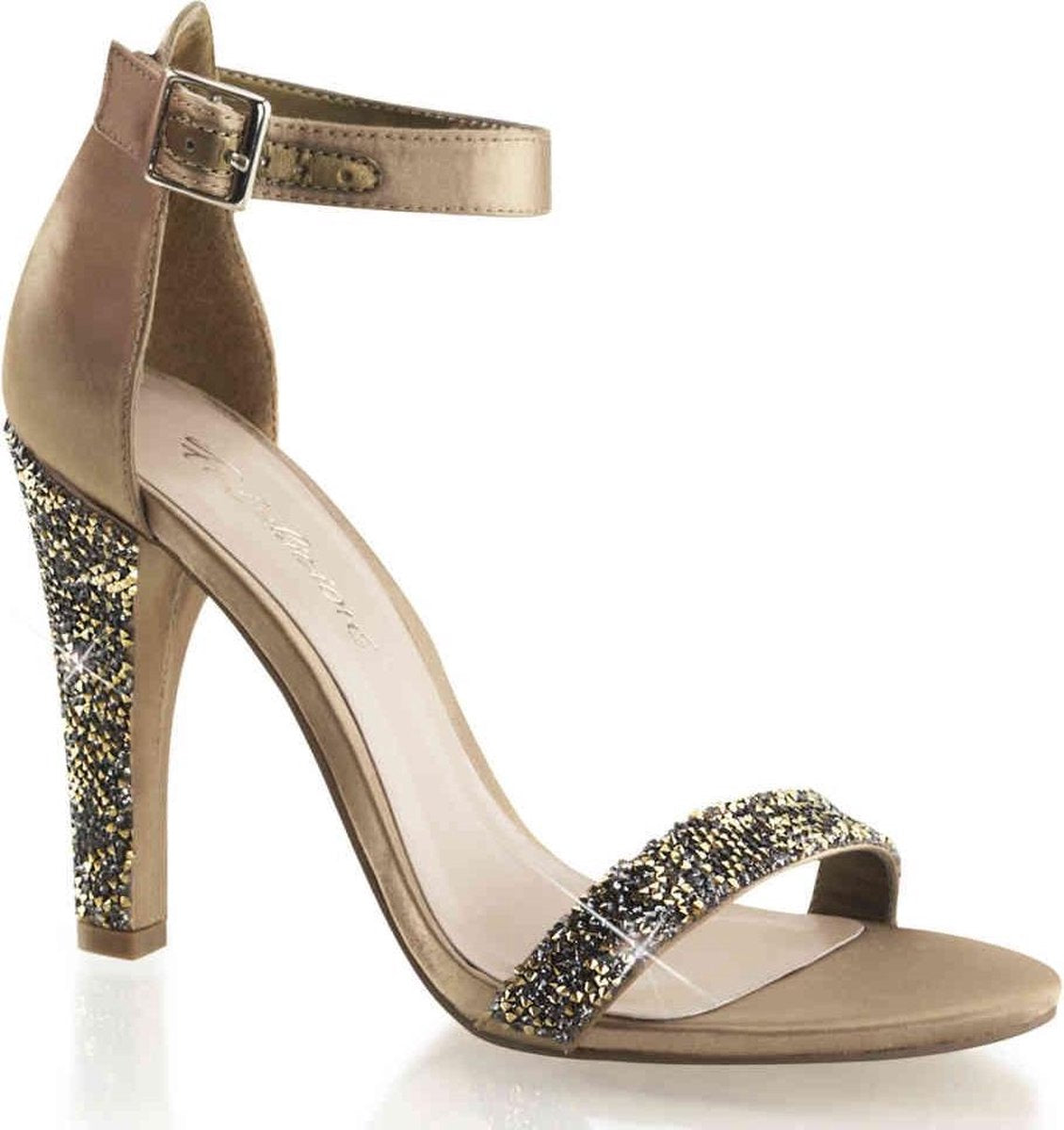 Fabulicious Hoge hakken -36 Shoes- CLEARLY-436 US 6 Bronskleurig