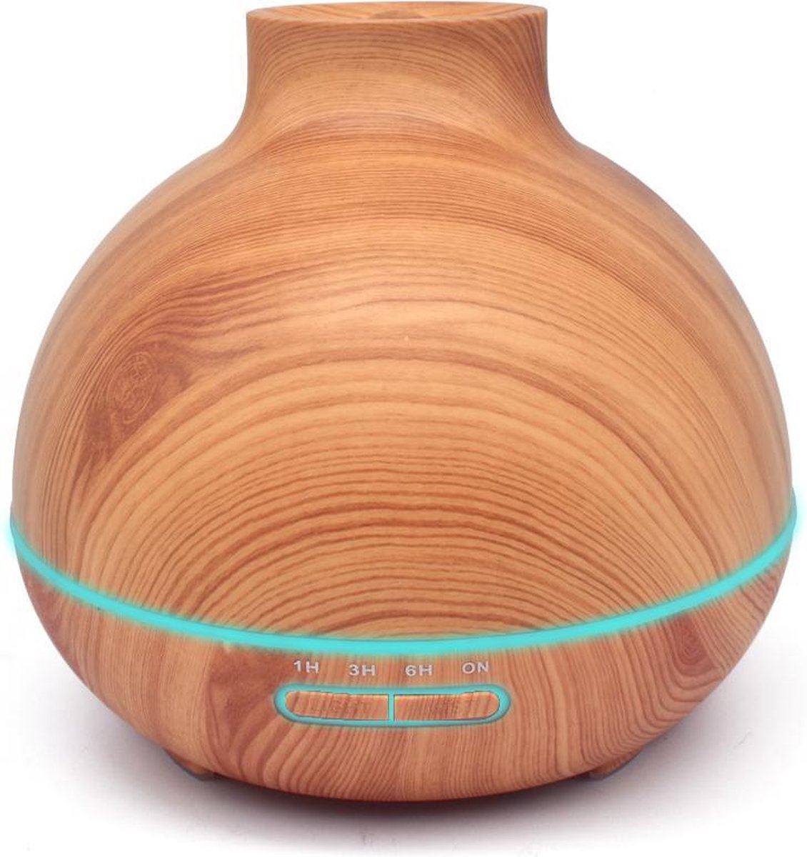 HomeDays Aroma Diffuser 400ml | Luchtbevochtiger voor Aromatherapie | Etherische Olie Diffuser | Aroma Vernevelaar | LED Verlichting - Licht Hout