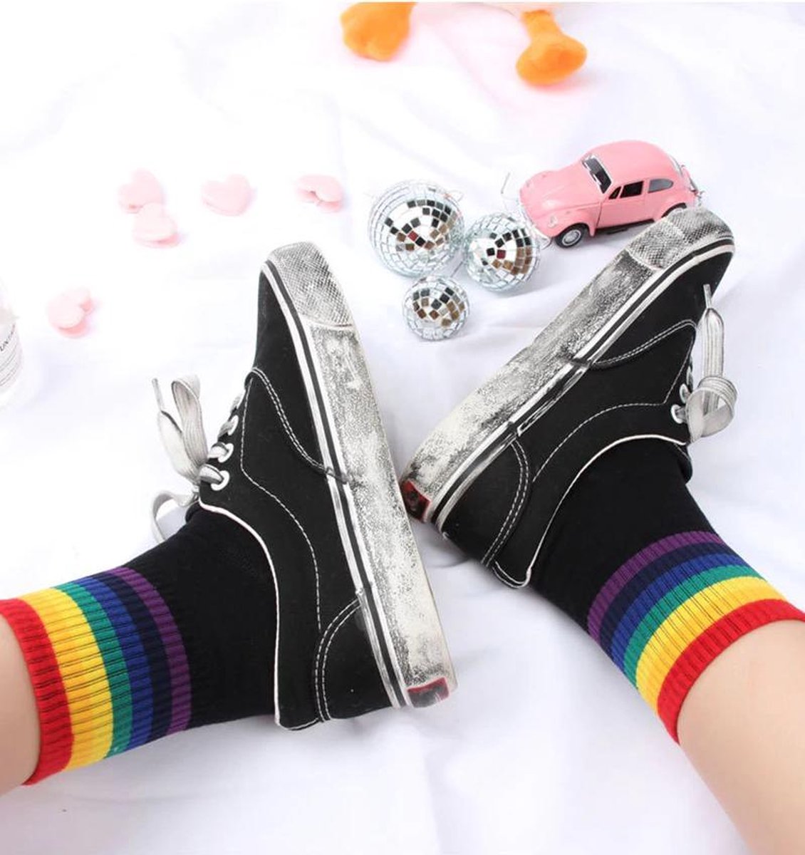 Akyol® Regenboog sportsokken | Sokken | Rainbow | Maat 35 - 42