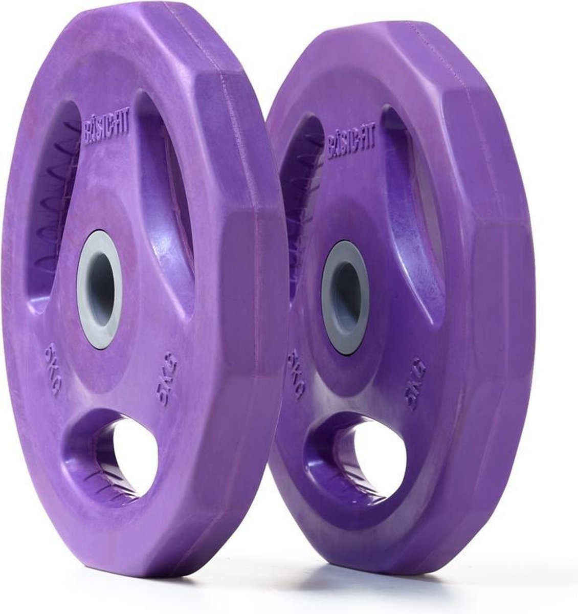 Basic-Fit Aerobic Schijf - 2x5kg - Halterschijven - Haltergewichten - Gewichtsschijven - Boring Ø 30 mm