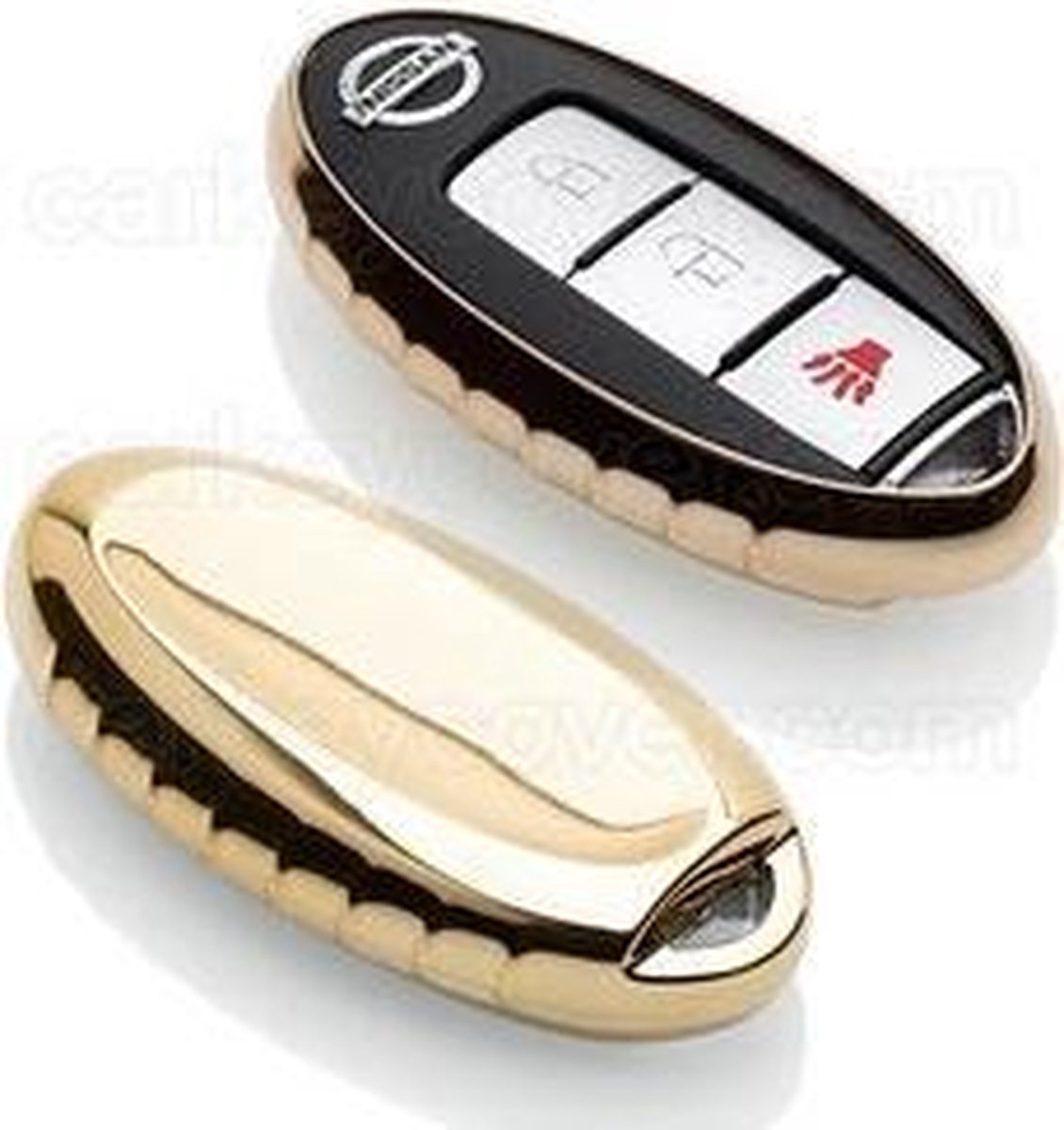 Nissan SleutelCover - Goud / TPU sleutelhoesje / beschermhoesje autosleutel