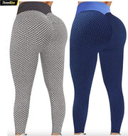 Sportlegging dames 2STUKS Medium – legging dames meisje - Tiktok legging – Grijs & blauw