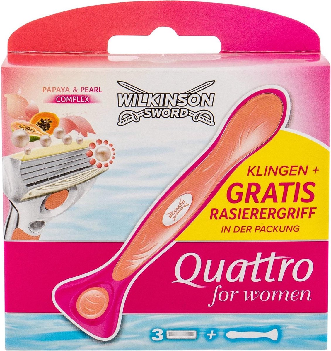 Wilkinson Sword Scheermesjes - Quattro For Women - 3 Mesjes+Houder