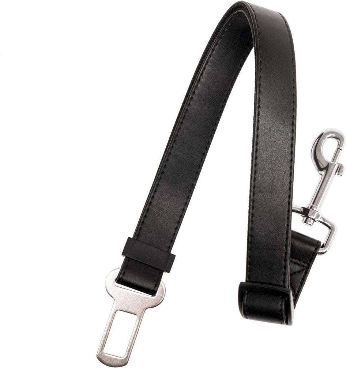 Flamingo Autogordel Verbindingsstuk Art Leather - Zwart - s