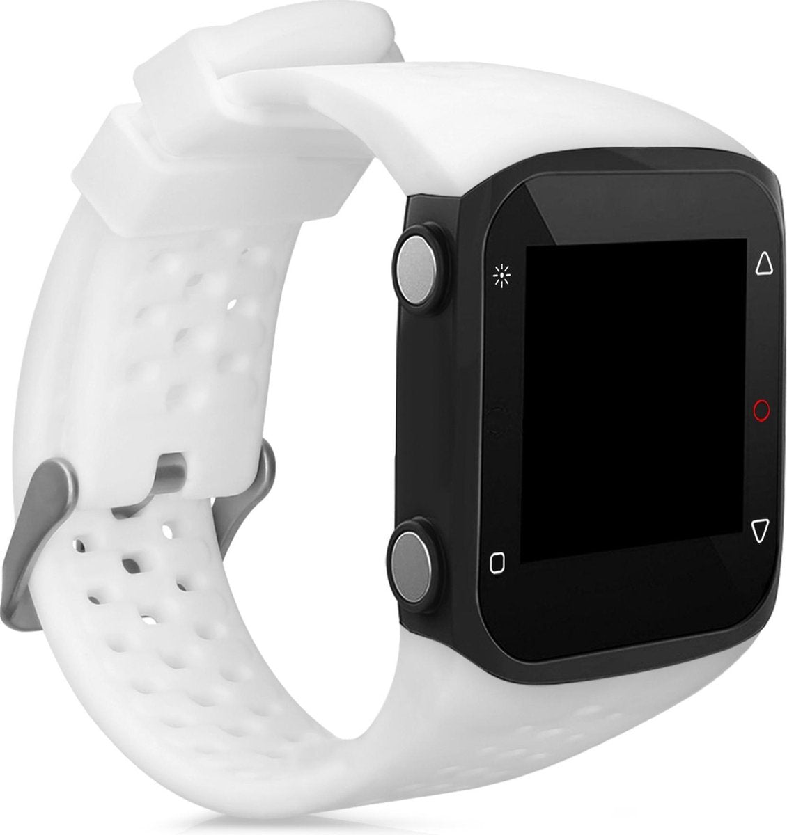 kwmobile horlogeband voor Polar M400 / M430 - siliconen armband voor fitnesstracker - mat wit