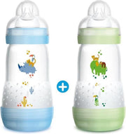 MAM Anti-Colic Easy Start-fles - 260 ml - 0 tot 6 maanden - Flow speen 2 - verpakking van 2 - Boy