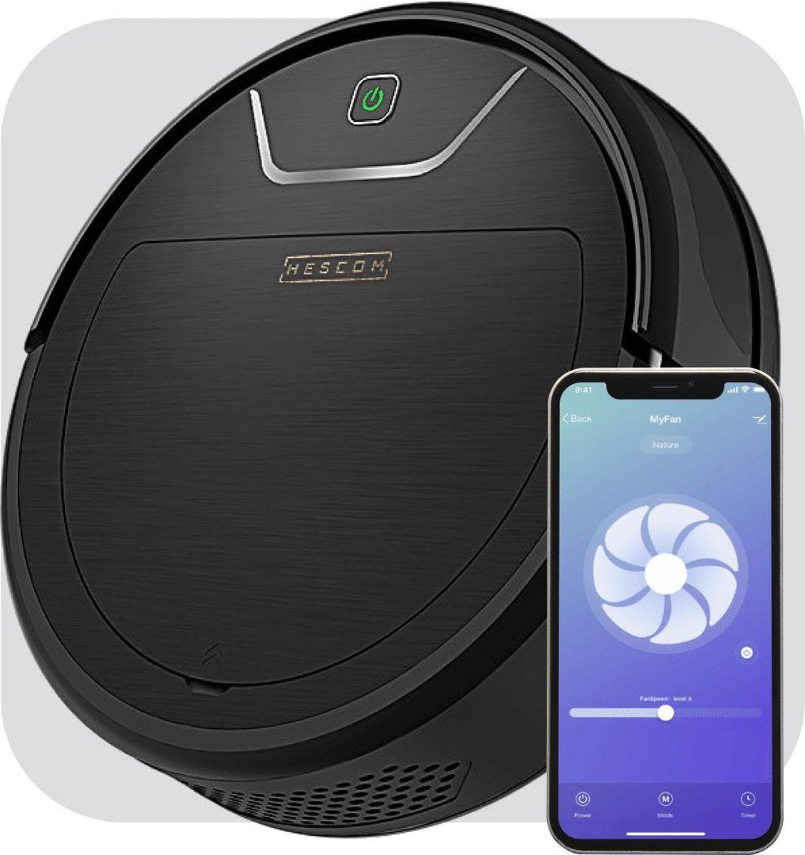 Hescom Smart Clean X750 Robotstofzuiger Met Dweilfunctie en Laserdetectie - Vacuum Robot Stofzuiger Met Oplaadstation - Geschikt voor alle Vloeren en Huisdierharen