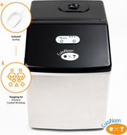 CuisiNoon® IJsblokjesmachine - Incl IJsemmer & IJsschep - IJsblokjesmaker - 24 ijsblokjes in 14 min.