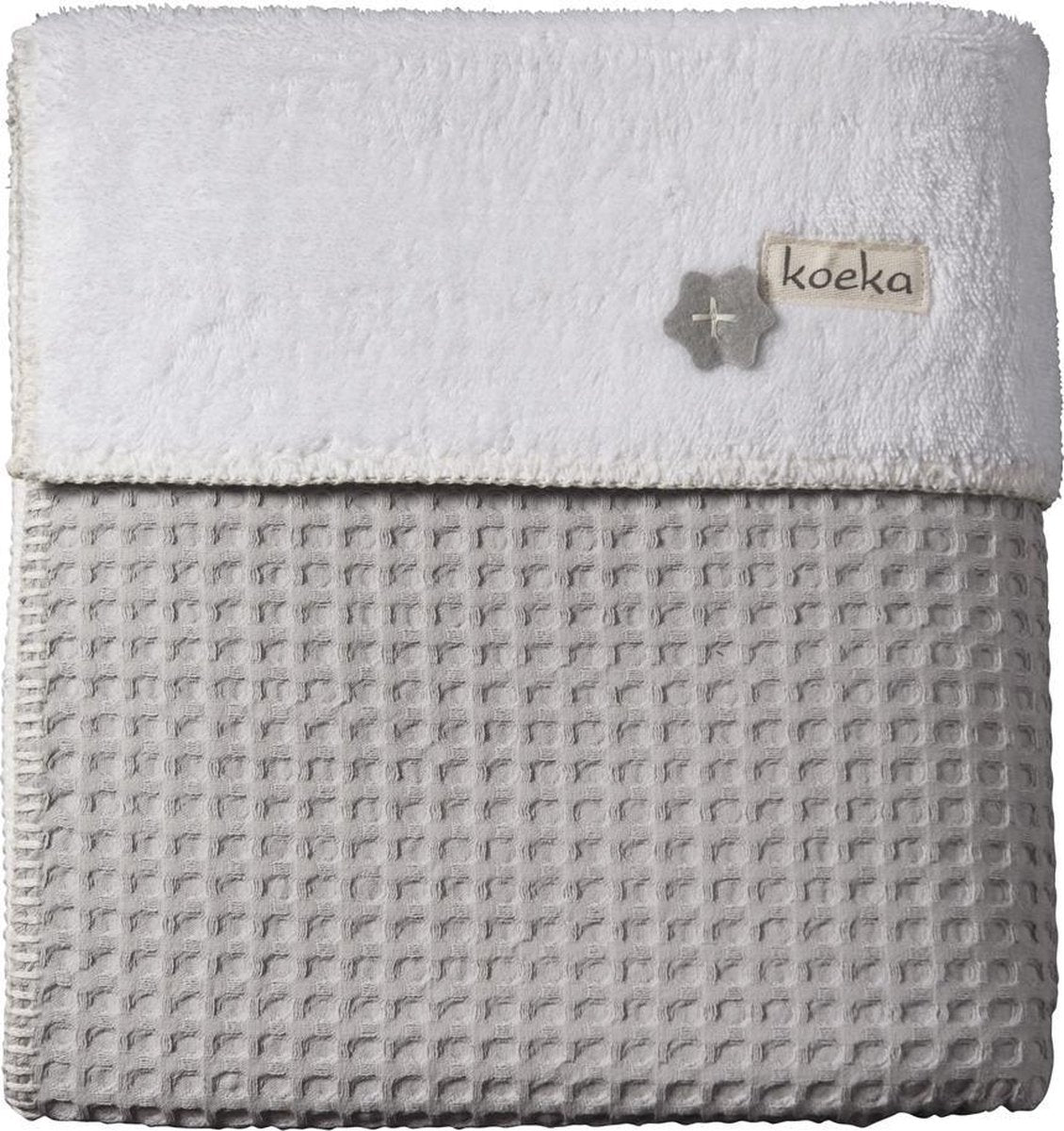 Koeka Wiegdeken Oslo - Silver Grey/White - 100x75 cm